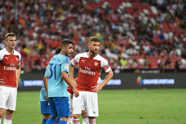 Kallang Singapore 26Jul2018 Shkodran Mustafi Jugador Arsenal Acción Durante Icc2018 — Foto de Stock