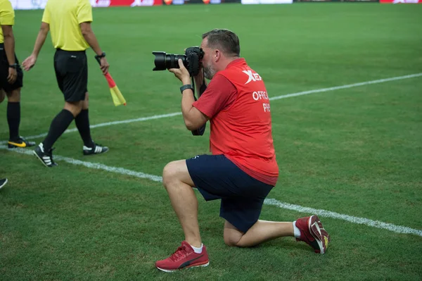 Kallang Singapur 26Lipiec 2018 Oficjalny Fotograf Akcji Podczas Icc2018 Między — Zdjęcie stockowe