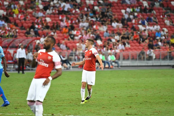 Kallang Singapour 26Juillet2018 Aaron Ramsey Joueur Arsenal Action Pendant Icc2018 — Photo