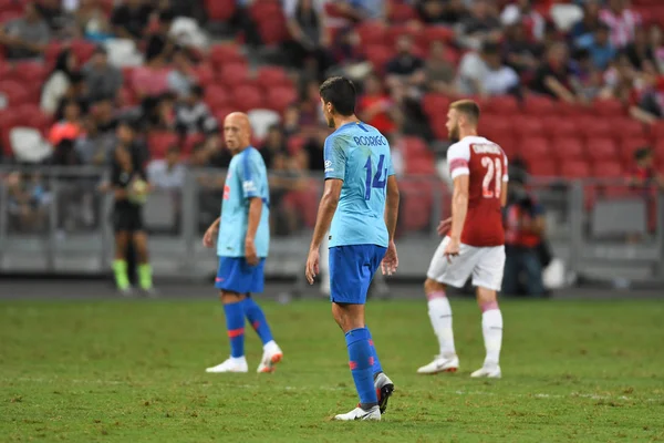 Kallang Singapore 26Jul2018 Rodrigo Jugador Del Atlético Madrid Acción Antes — Foto de Stock