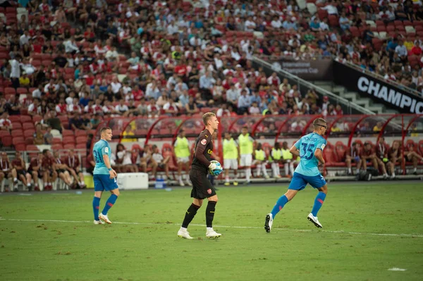 Kallang Singapur 26Juli2018 Bernd Leno Spieler Von Arsenal Aktion Während — Stockfoto
