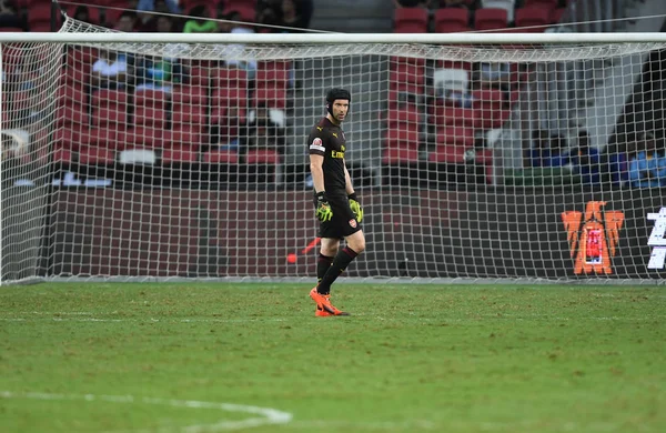 Kallang Singapore 262018年7月 Petr Cech 1武器庫のプレイヤーがシンガポールの国立競技場で行われたAtletico Madridに対する武器庫の間で2018 — ストック写真