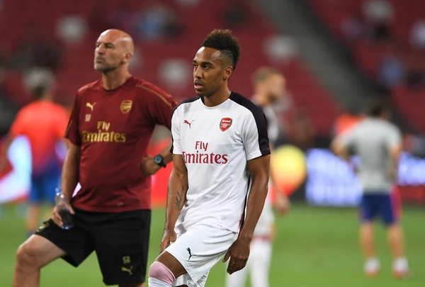 Kallang Singapore 26Jul2018 Pierre Emerick Aubameyang Player Arsual Action Icc2018 — 스톡 사진