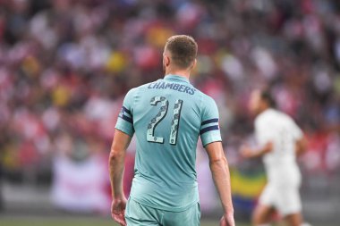 Kallang-Singapur - 28 Temmuz 2018: Calum odaları #21 oyuncu Arsenal icc2018 paris saint-Alman Ulusal Stadyumu'nda, Singapur karşı arsenal arasında sırasında eylem