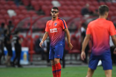 Kallang-Singapur - 30 jul 2018: Francisco montero #35 oyuncu Atletico Madrid icc2018 karşı Atletico madrid, paris saint-Alman Ulusal Stadyumu'nda, Singapur arasında sırasında sıcak