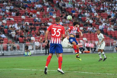 Kallang-Singapur - 30 jul 2018: Francisco montero #35 oyuncu Atletico Madrid icc2018 karşı Atletico madrid, paris saint-Alman Ulusal Stadyumu'nda, Singapur arasında sırasında sıcak