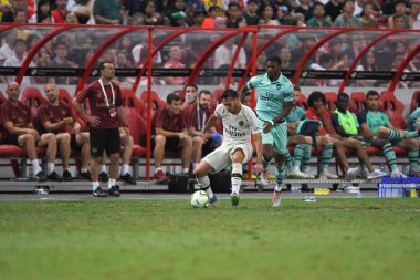 Kallang-Singapore-28Jul2018:Azzedine toufiqui #38 Player of PSG in action during icc2018 between arsenal against at paris saint-german at national stadium,singapore clipart