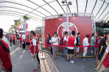 Kallang-Singapur - 28 Temmuz 2018: icc2018 paris saint-Alman Ulusal Stadyumu'nda, Singapur karşı arsenal arasında daha önce bilinmeyen hayranları