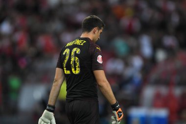 Kallang-Singapur - 28 Temmuz 2018: Emiliano martinez #26 oyuncu Arsenal icc2018 paris saint-Alman Ulusal Stadyumu'nda, Singapur karşı arsenal arasında sırasında eylem