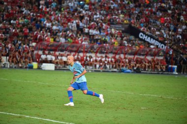 Kallang-Singapur-26Jul2018: Victor Mollejo # 40 Atletico Madrid Oyuncusu 2018 'den önce atletico de Madrid Ulusal Stadyumu, Singapur' daki Cephanelik Arsenal maçında