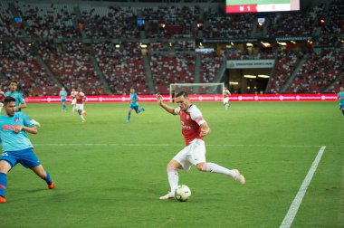 Kallang-Singapur-26Jul2018: Lucas Perez # 28 Arsenal Player in action before icc2018 to arsenal against atletico de madrid at national stadium, Singgapur
