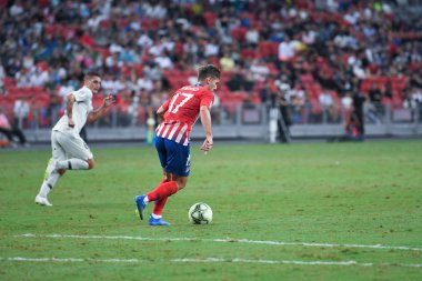 Kallang-Singapur - 30 jul 2018: Luciano vietto #17 oyuncu Atletico Madrid icc2018 karşı Atletico madrid, paris saint-Alman Ulusal Stadyumu'nda, Singapur arasında sırasında eylem