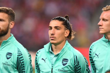 Kallang-Singapur-28 Haziran 2018: IC2018 'de Paris Saint-Alman Ulusal Stadyumu, Singapur' da cephanelik savaşı sırasında