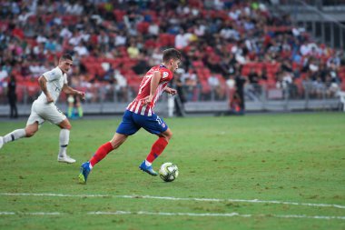 Kallang-Singapur - 30 jul 2018: Luciano vietto #17 oyuncu Atletico Madrid icc2018 karşı Atletico madrid, paris saint-Alman Ulusal Stadyumu'nda, Singapur arasında sırasında eylem