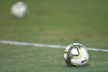 Kallang-Singapur - 30 jul 2018: ekipman topu icc2018 karşı Atletico madrid, paris saint-Alman Ulusal Stadyumu'nda, Singapur arasında sırasında