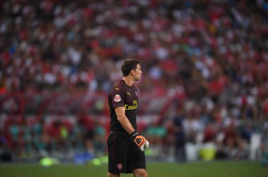 Kallang-Singapur - 28 Temmuz 2018: Emiliano martinez #26 oyuncu Arsenal icc2018 paris saint-Alman Ulusal Stadyumu'nda, Singapur karşı arsenal arasında sırasında eylem
