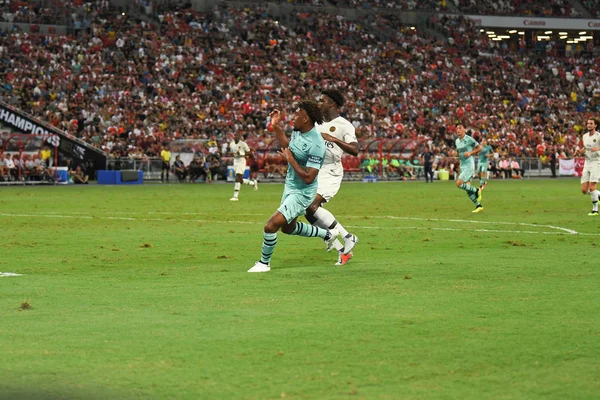 Kallang Singapore 28Jul2018 Alex Iwobi Spieler Von Arsenal Aktion Während — Stockfoto