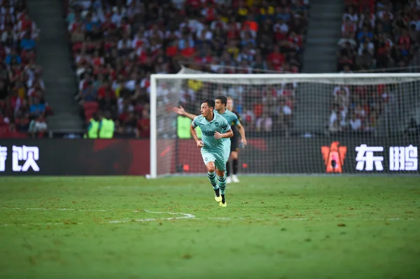 Kallang Singapore 28Jul2018 Mesut Ozil Player Arsenal Action Icc2018 Arsenal — Stock Photo, Image