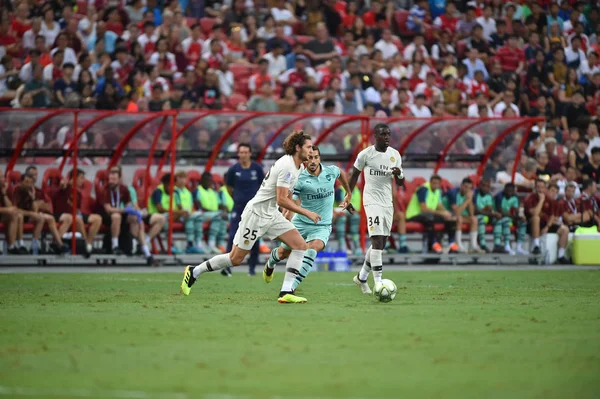 Kallang Singapore 28Jul2018 Henrikh Mkhitaryan Player Arsenal Action Icc2018 Arsenal — Stock Photo, Image