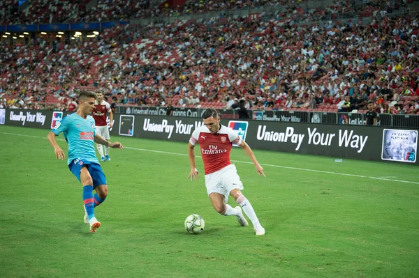 Kallang Singapore 26Jul2018 Lucas Perez Player Arsenal Action Icc2018 Arsenal — Stock Photo, Image