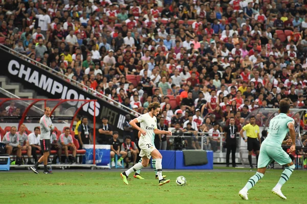 Kallang Singapore 28Jul2018 Adrien Rabiot Jogador Psg Ação Durante Icc2018 — Fotografia de Stock