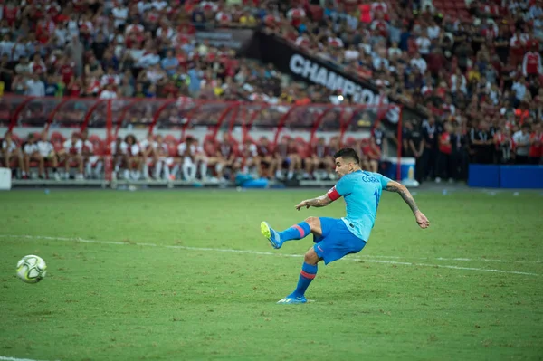 Kallang Singapore 26Jul2018 Angel Correa Jogador Atlético Madrid Ação Antes — Fotografia de Stock