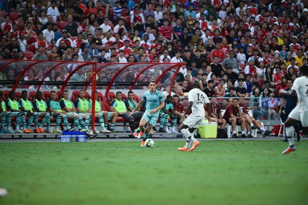 Kallang Singapur 28Juli2018 Hector Bellerin Spieler Von Arsenal Aktion Während — Stockfoto
