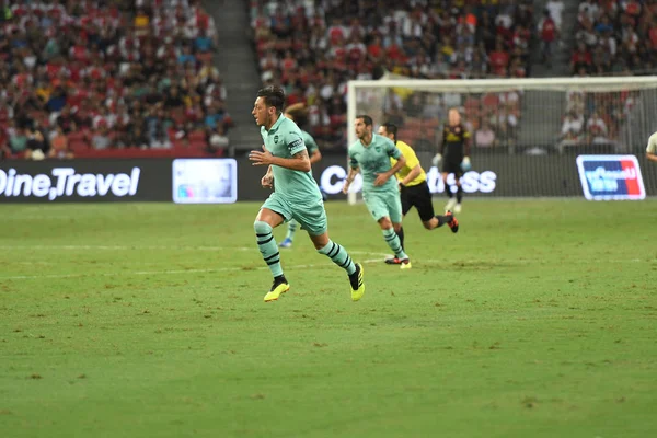 Kallang Singapur Lipca 2018 Mesut Ozil Gracz Arsenalu Akcji Podczas — Zdjęcie stockowe