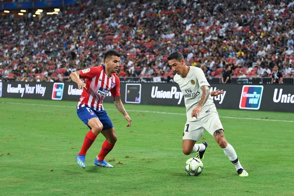 Kallang Singapore 30Jul2018 Angel Maria Player Psg Action Icc2018 Atletico — 스톡 사진
