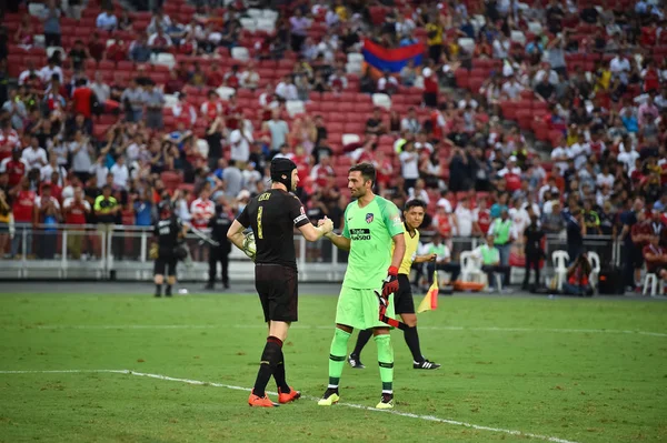 Kallang Singapore 26Lipiec 2018 Antonio Adan Gracz Atletico Madrid Akcji — Zdjęcie stockowe