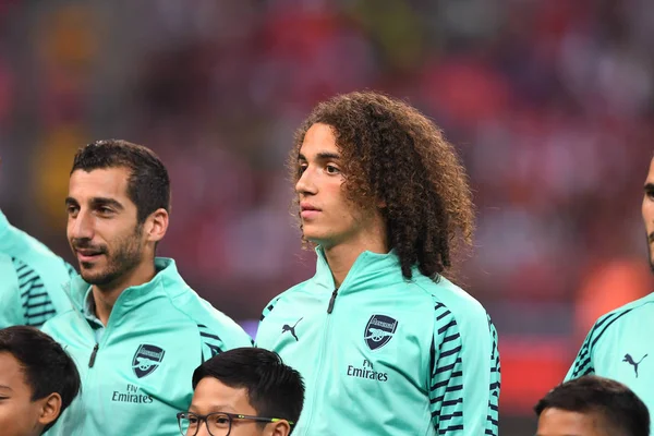 Kallang Singapore Jul 2018 Matteo Guendouzi Speler Van Arsenal Actie — Stockfoto