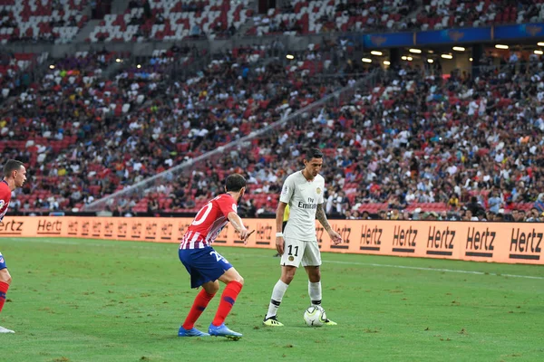 Kallang Singapore 30Jul2018 Angel Maria Player Psg Action Icc2018 Atletico — Stock Photo, Image