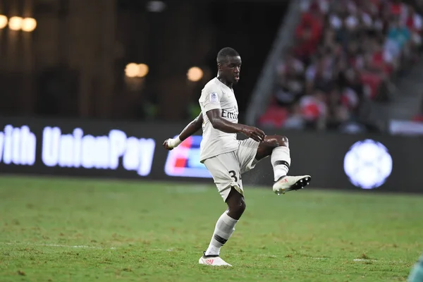 Kallang Singapore 28Jul2018 Stanley Nsoki Jogador Psg Ação Durante Icc2018 — Fotografia de Stock