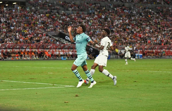 Kallang Singapour 28Juillet2018 Alex Iwobi Joueur Arsenal Action Lors Icc2018 — Photo