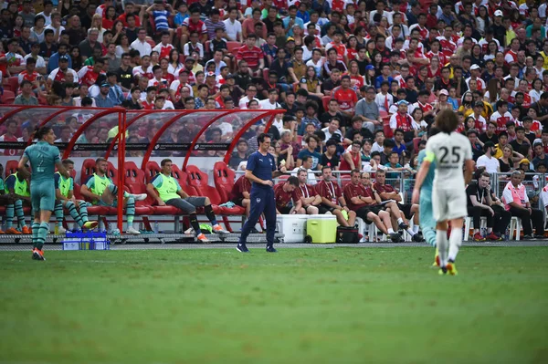 Kallang Singapur Lipca 2018 Unai Emery Trener Arsenalu Akcji Podczas — Zdjęcie stockowe