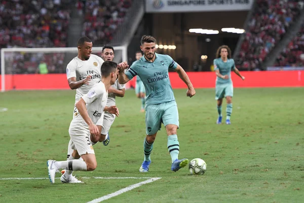 Kallang Singapore 28Jul2018 Sead Kolasinac Jugador Arsenal Acción Durante Icc2018 — Foto de Stock