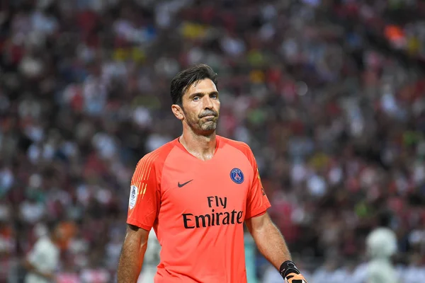 Kallang Singapore 28Jul2018 Gianluigi Buffon Jugador Psg Acción Durante Icc2018 — Foto de Stock