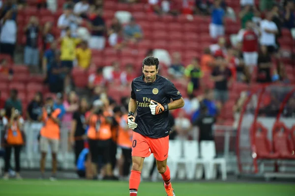 Kallang Singapore 28Jul2018 Gianluigi Buffon Player Psg Action Icc2018 Arsenal — Stock Photo, Image