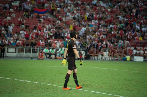 Kallang Singapore 262018年7月 Petr Cech 1武器庫のプレイヤーがシンガポールの国立競技場で行われたAtletico Madridに対する武器庫の間で2018 — ストック写真