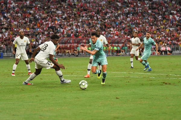 Kallang Singapur Lipca 2018 Mesut Ozil Gracz Arsenalu Akcji Podczas — Zdjęcie stockowe