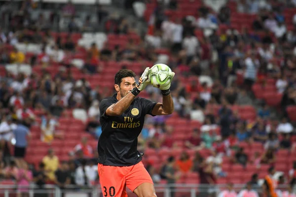 Kallang Singapur 28Juli2018 Gianluigi Buffon Spieler Von Psg Aktion Während — Stockfoto