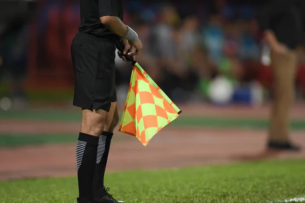 Assistant referee hold flag