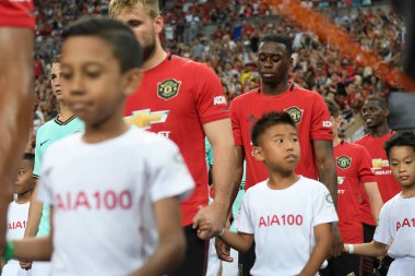 Kallang-Singapur-20jul2019: Aaron WAN-bissaka #29 Manchester oyuncusu