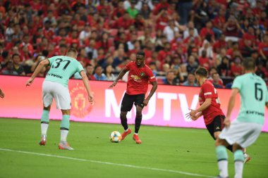 Kallang-Singapur-20jul2019: Aaron WAN-bissaka #29 Manchester oyuncusu