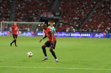 Kallang-Singapur-20jul2019: Ashley genç #18 Mancheste oyuncusu
