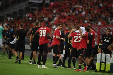Kallang-Singapur-20jul2019: Manchester United oyuncusu Actio 'da