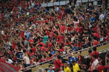 Kallang-Singapur-20jul2019: Manchester biriminin tanımlanamayan hayranları