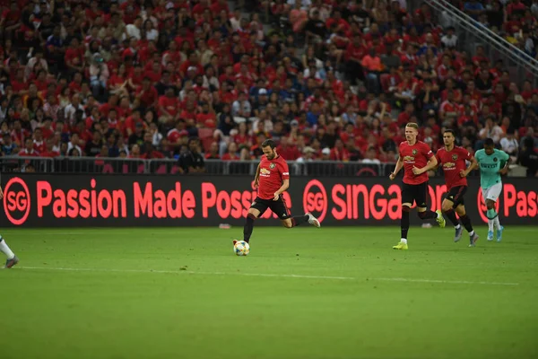 Kallang-Szingapúr-20jul2019: Juan Mata #8 játékos a Manchester un — Stock Fotó