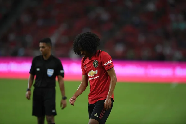 Kallang-singapore-20jul2019: Tahith chong # 44 player of mancheste — стоковое фото