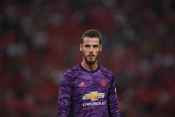 Kallang-singapore-20jul2019: David de gea # 1 jugador de manchester — Foto de Stock